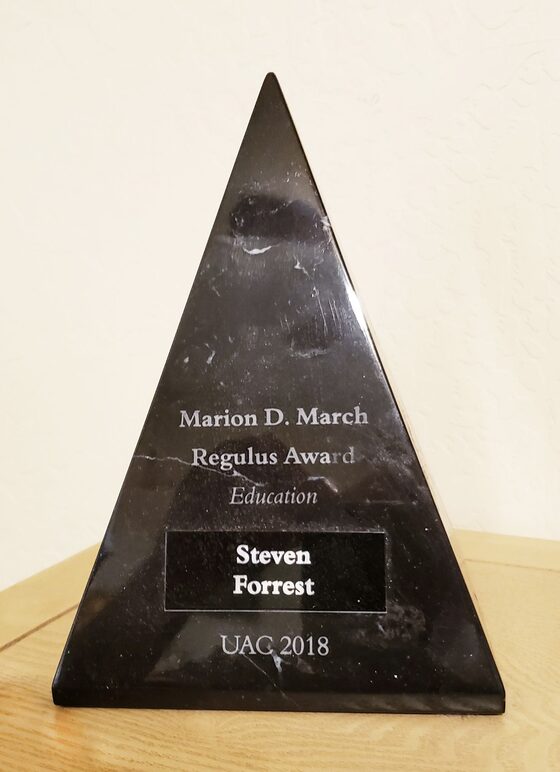 Steven's Marion D. March Regulus Award for Education